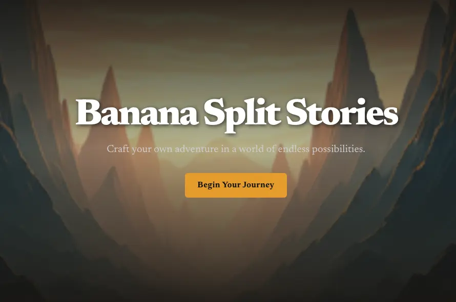 Homepage with thematic story selection.